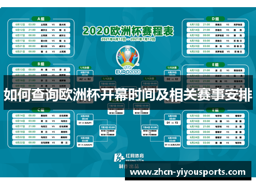 如何查询欧洲杯开幕时间及相关赛事安排
